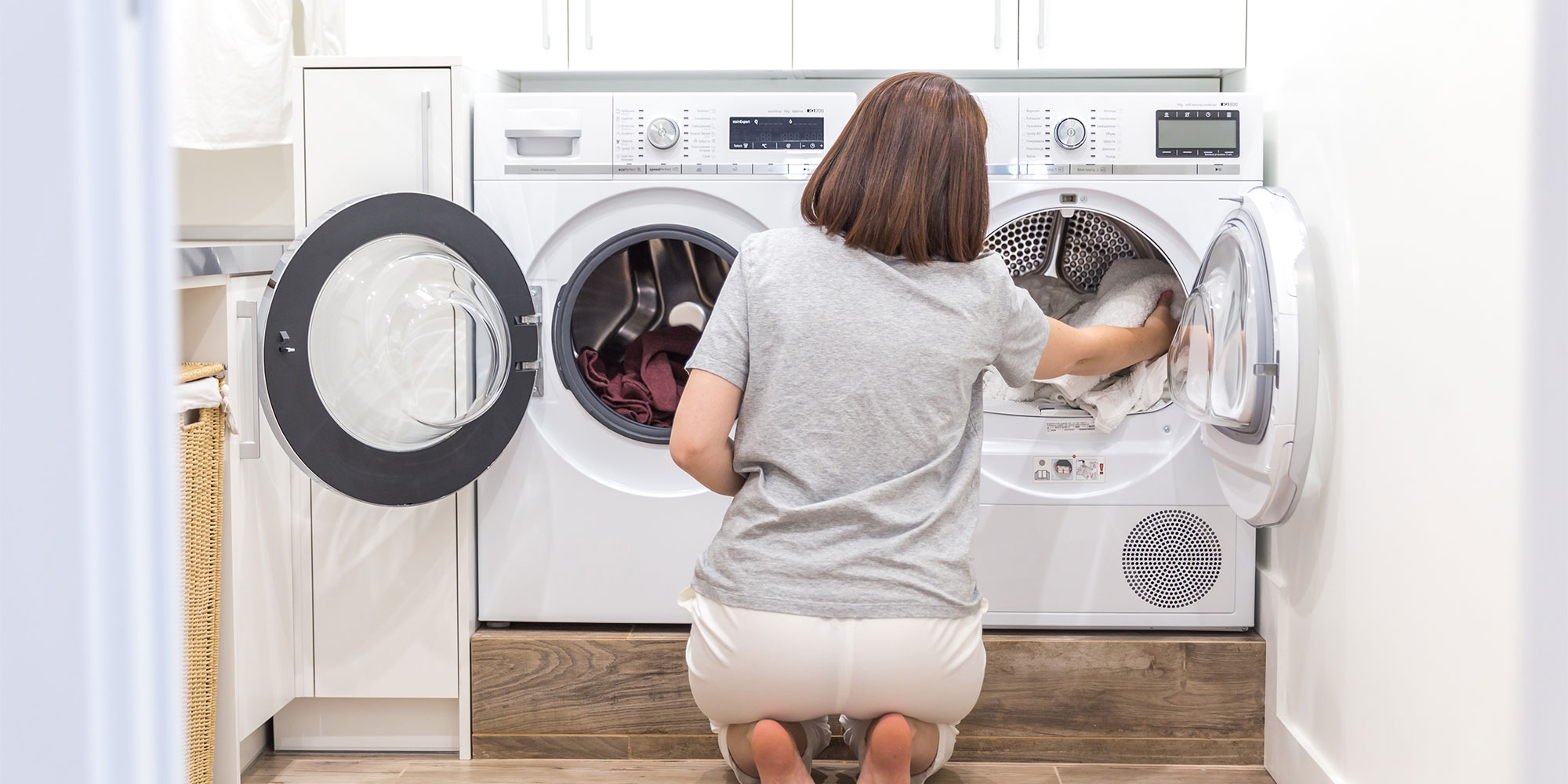 Using heat pump tumble dryer