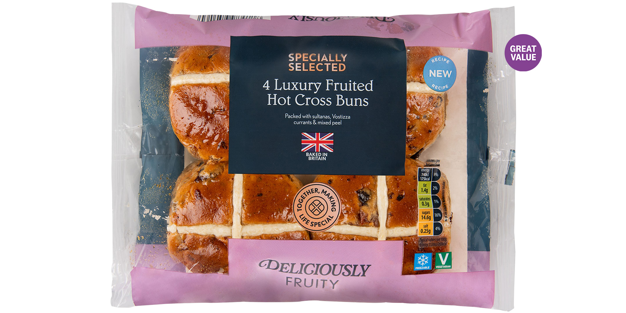 Aldi Specially Selected hot cross buns