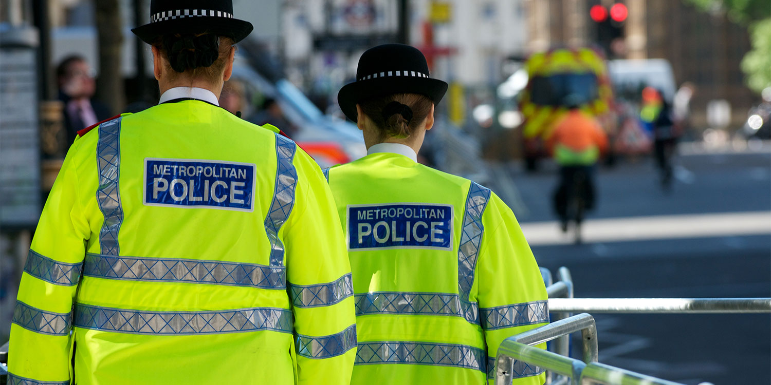 Police officers on a street