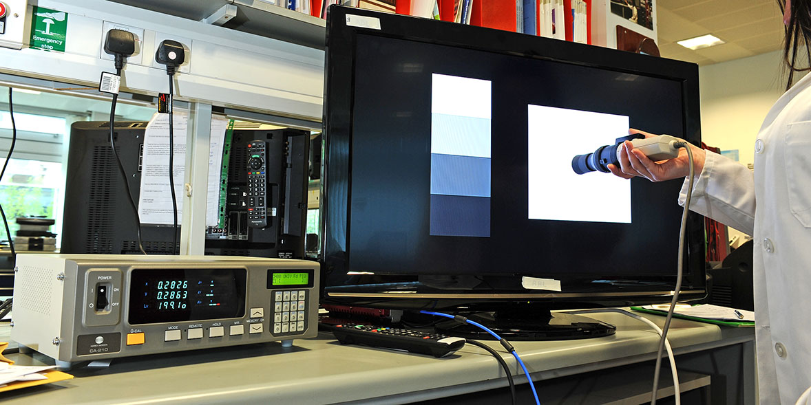 TV testing image, brightness