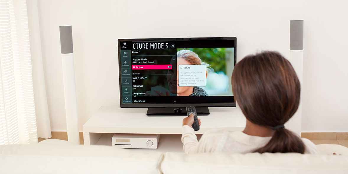 adjusting TV picture settings