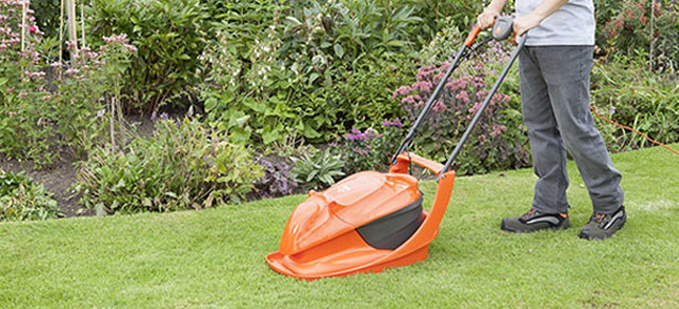 Hover lawn mowers