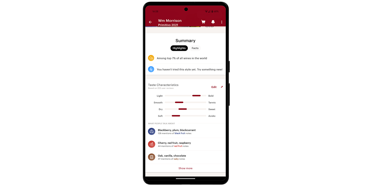 Vivino app